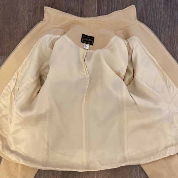 Vintage Louben Camel Wool Lined Zip Jacket. Size 8, fits like a small. - Picture 7 of 7